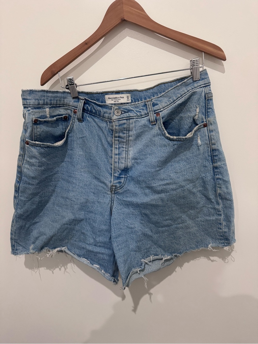 Abercrombie & Fitch Dad High-Rise Denim Shorts